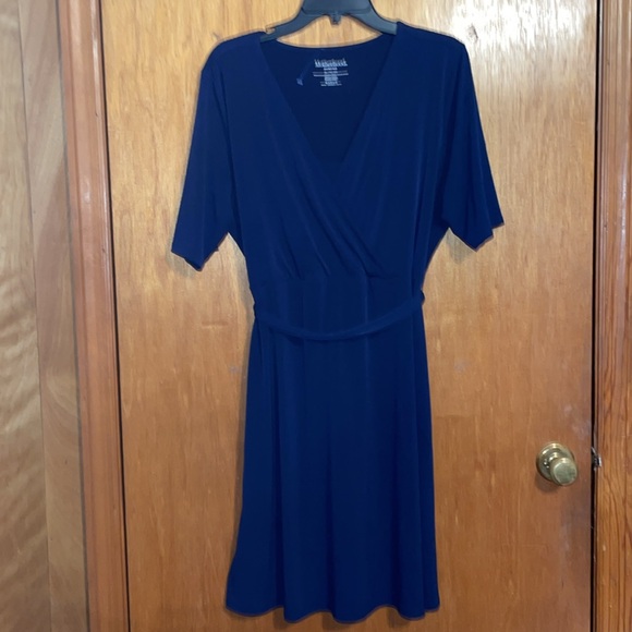 •MOTHERHOOD•NAVY BLUE MATERNITY EASY NURSING TOP MIDI DRESS SIZE XL EUC - Picture 4 of 10